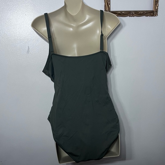 Sea Level Swim Australia One Piece Bathing Suit Size 16 Color Olive Green 12U.S. - Picture 3 of 7